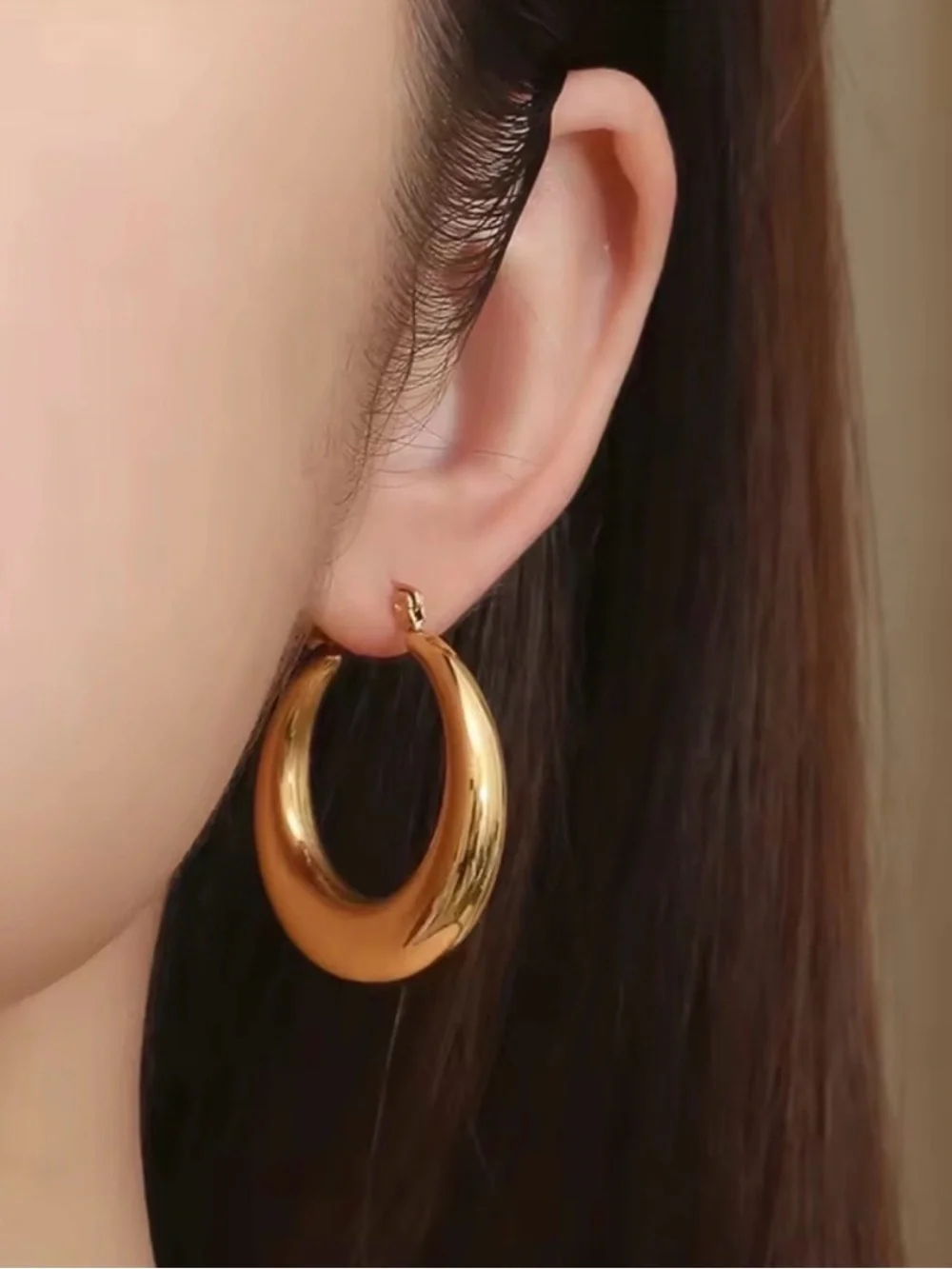 Hoop Earring Elegant Gold Hoop Earrings